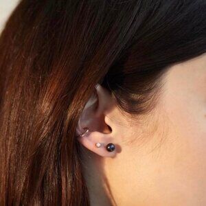 Black Pearl Studs (pair) by Catbird